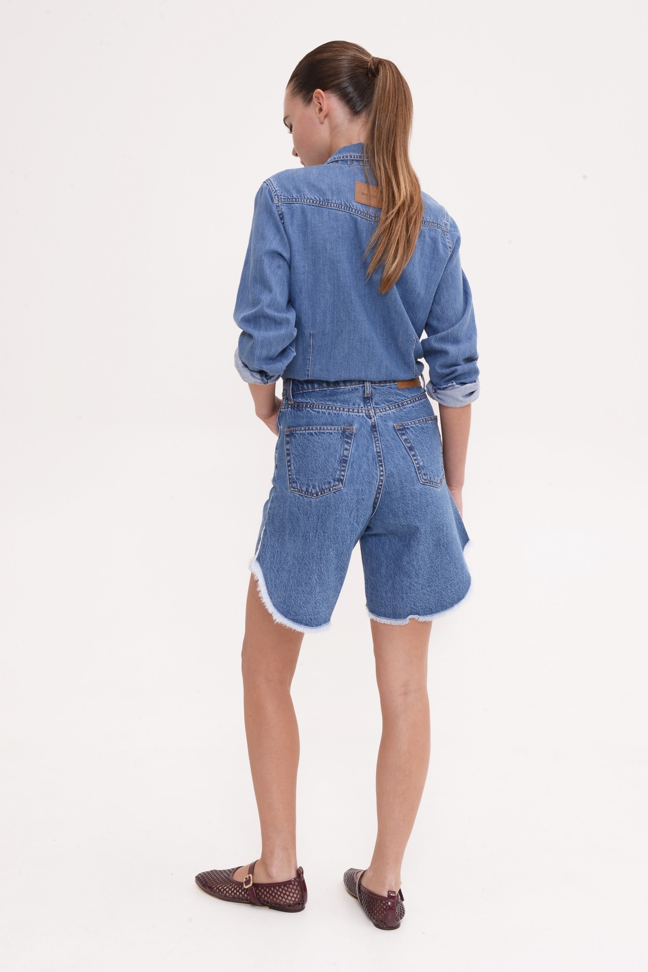 Olivia Mid Blue Bermuda by Sac & Co - Image 4