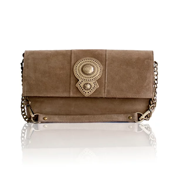 Aurora Mocca Suede Leather Bag by Bonendis - Image 4