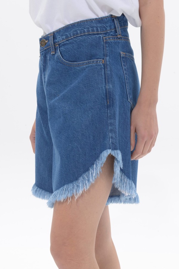 Domna Mid Blue Shorts by Sac & Co - Image 3