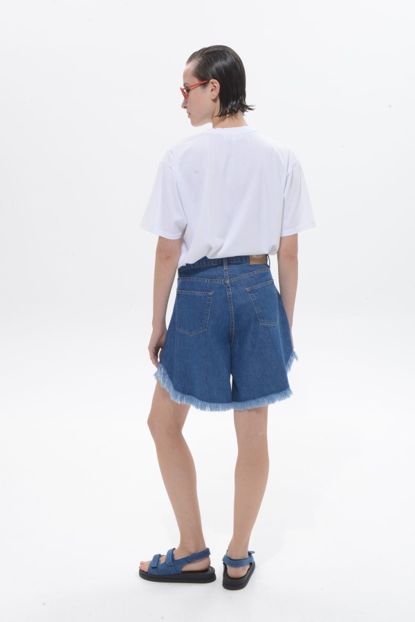 Domna Mid Blue Shorts by Sac & Co - Image 2