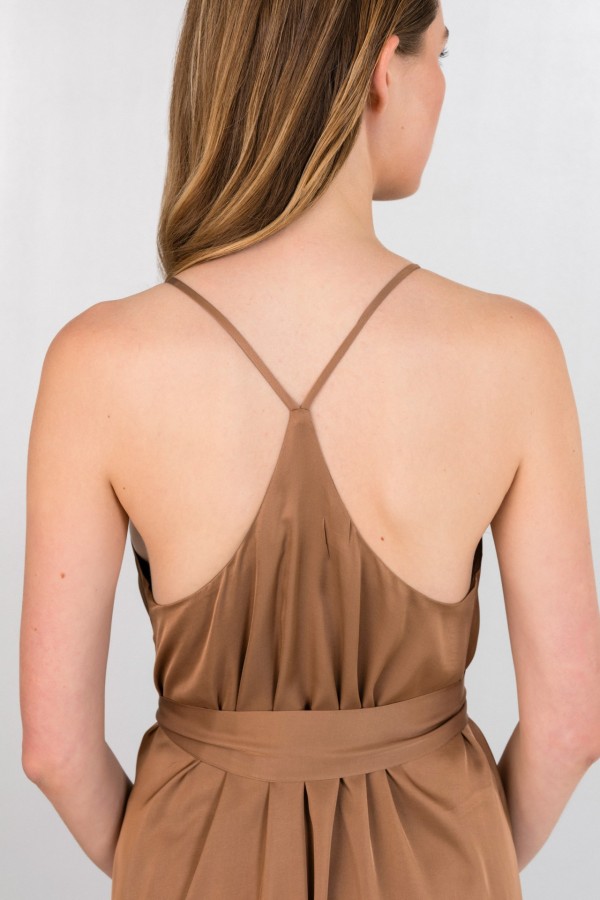 Dress Maxi Satin Fine Ecovero Halter Neck by Philosophy - Image 2