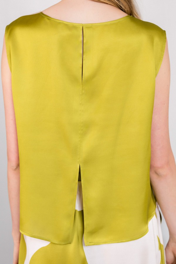 Satin Print Cropped Top by Philosophy - Image 2