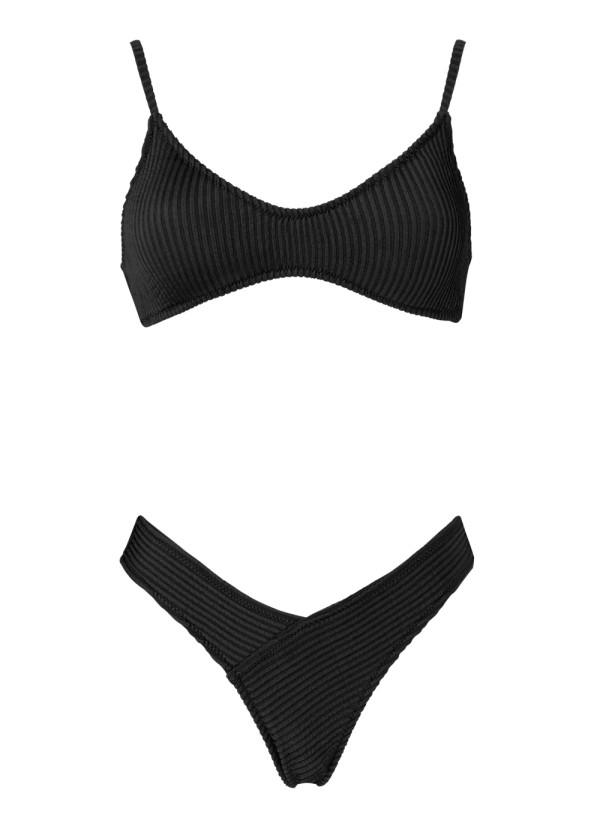 Swimwear Astrid Black Curly by Stefania Frangista