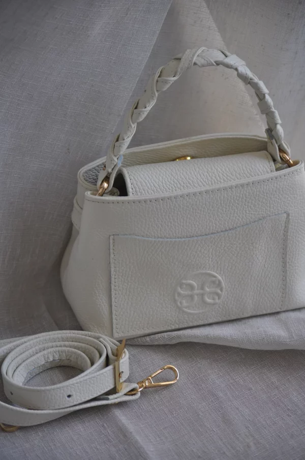 Emily Cream Leather Bag by Bonendis - Image 4