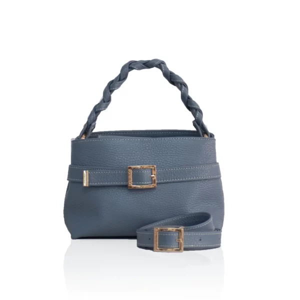 Emily French Blue Leather Bag by Bonendis