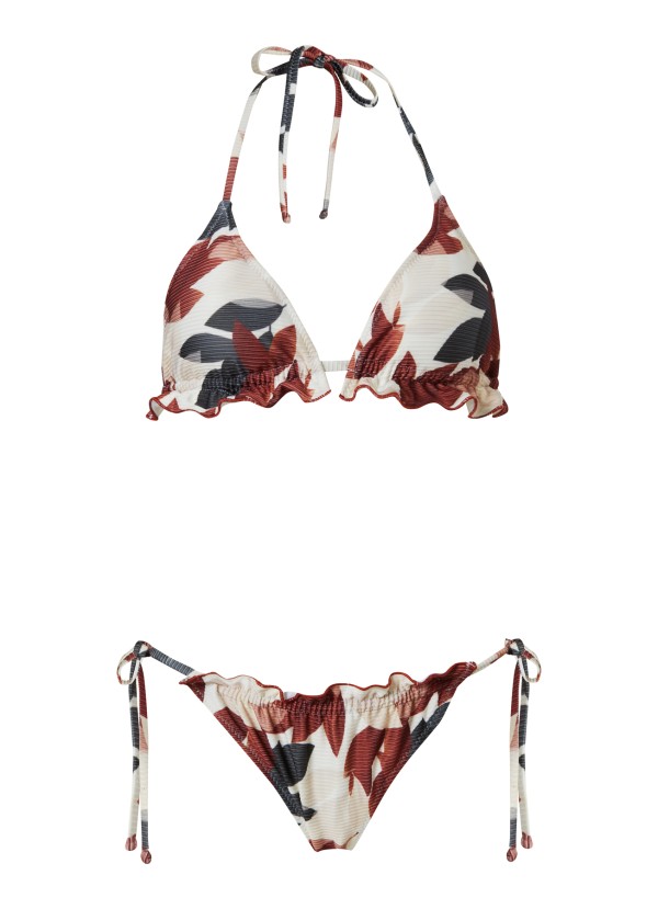 Swimwear Gigi Botanical Brown Rib by Stefania Frangista