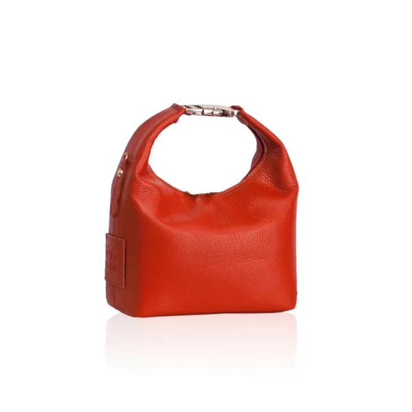 Maggie Orange Leather Bag by Bonendis