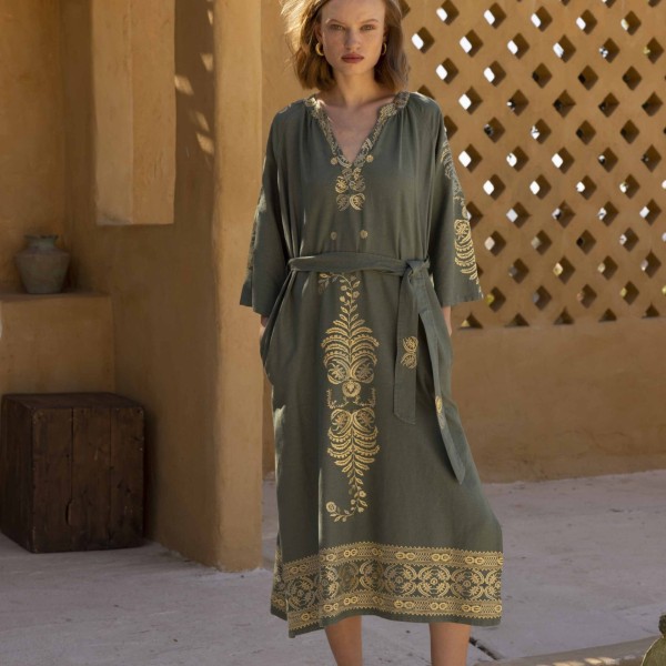 Maria Embroidered Maxi Dress by Nema