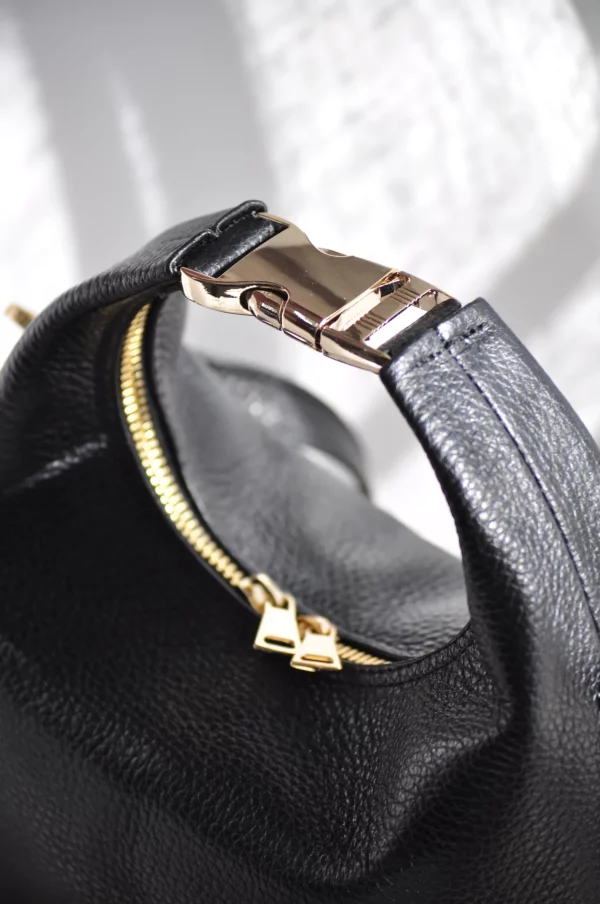 Maggie Black Leather Bag by Bonendis - Image 5