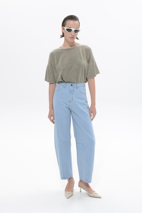 Inna Light Blue Balloon Jeans by Sac & Co