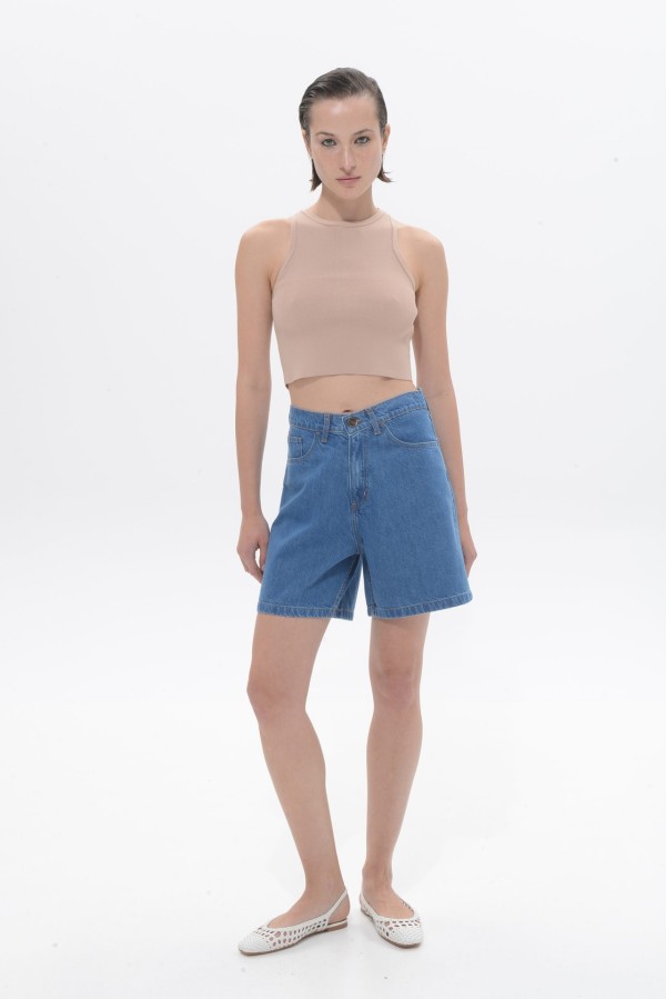 Noema Mid Blue Bermuda by Sac & Co