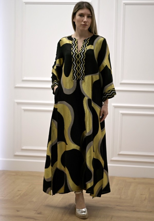 Noor Embroidered Maxi Dress by Nema