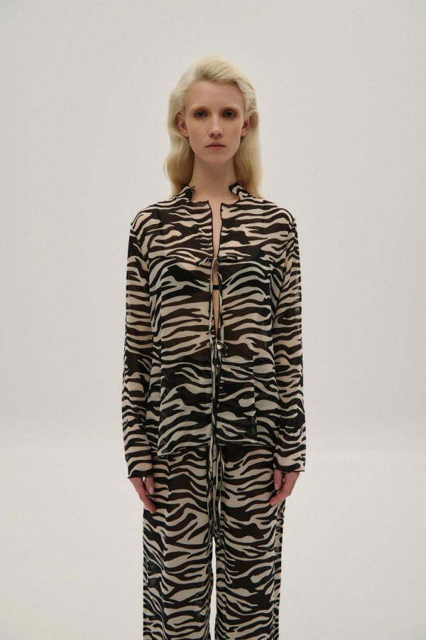 Zebra Shirt  By Combos Knitwear - Image 2