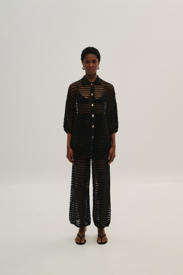 Net Pants By Combos Knitwear