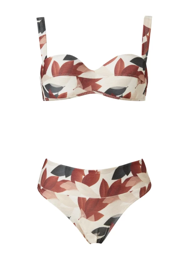Swimwear Zoey Botanical Brown Rib by Stefania Frangista