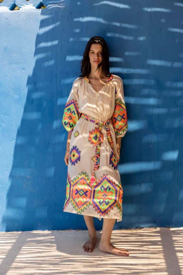 Clio Embroidered Maxi Dress by Nema