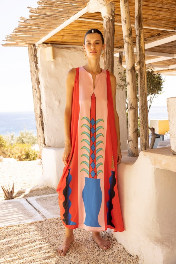 Red Maxi Dress by Nema - Image 3