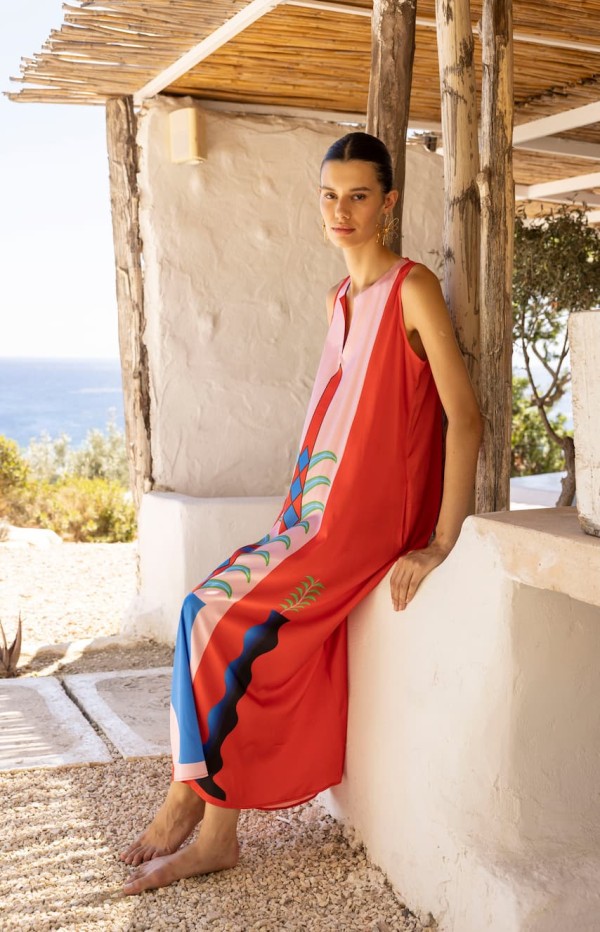 Red Maxi Dress by Nema - Image 2