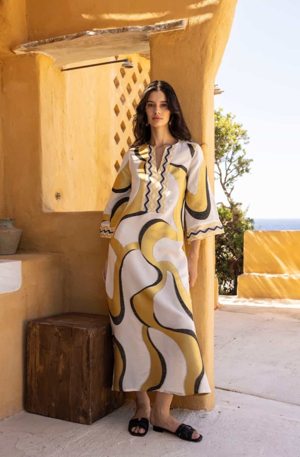 Noor Embroidered Maxi Dress by Nema