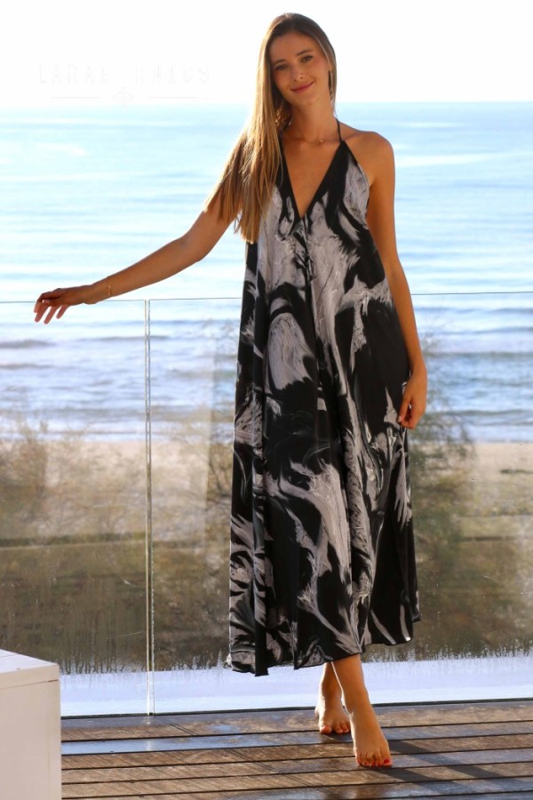 Victoria Plage Black Dress by Lara Ethnics - Image 4