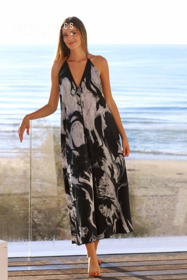 Victoria Plage Black Dress by Lara Ethnics - Image 3