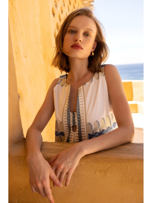 Maxi Embroidered Dress by Nema