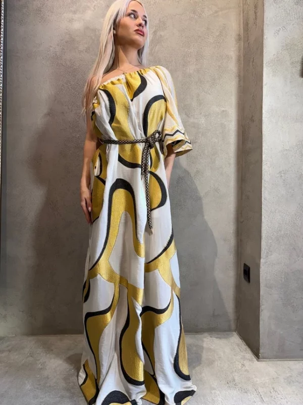 Maxi  Embroidered Dress by Nema