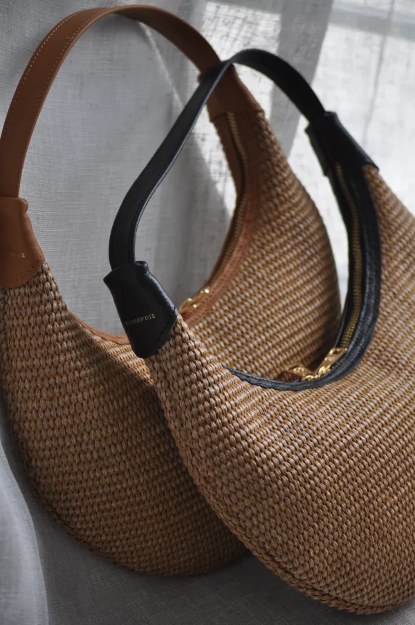 Ophelia Small Raffia Shoulder Bag by Bonendis - Image 2