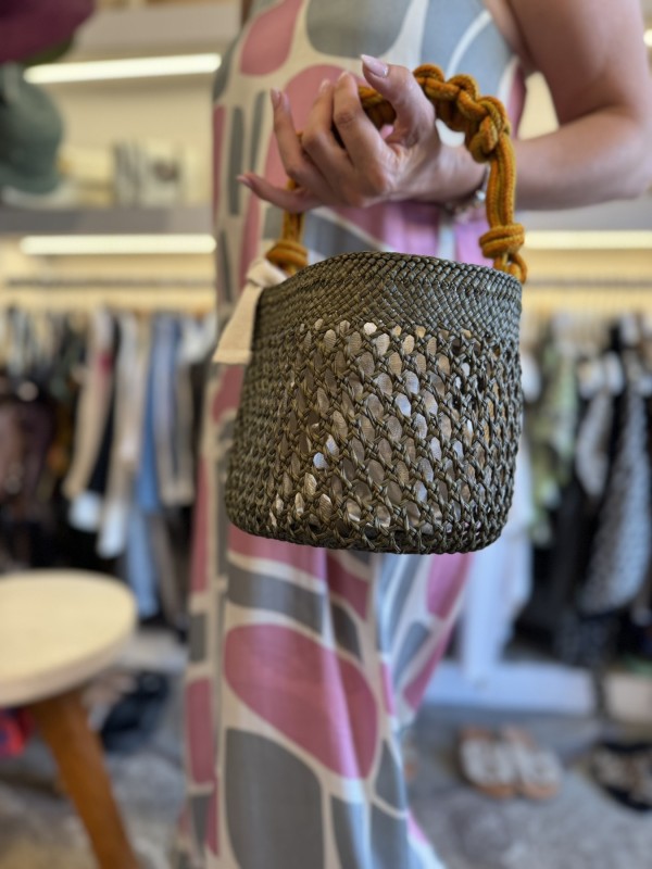 Guanabana Toquilla Basket Bag kaki - Image 2