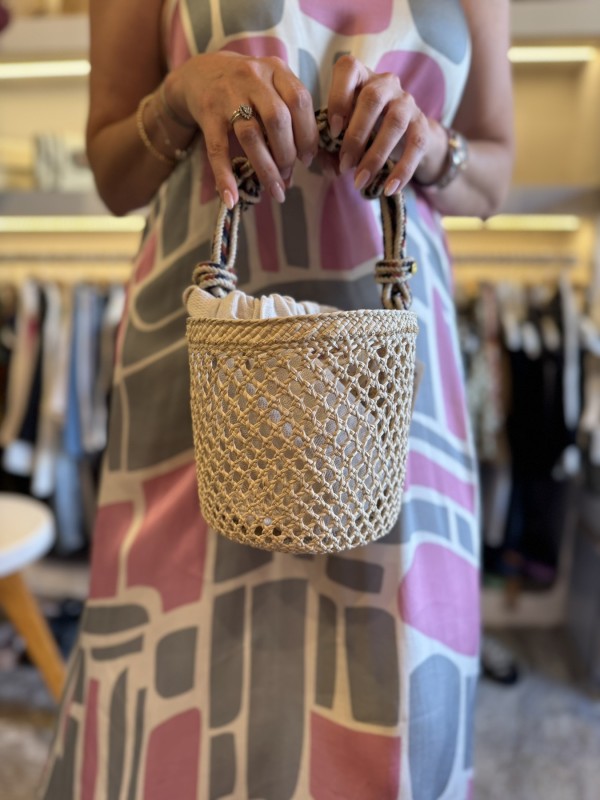 Guanabana Toquilla Basket Bag Beige - Image 3