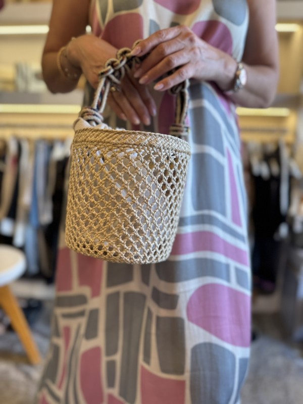 Guanabana Toquilla Basket Bag Beige - Image 4