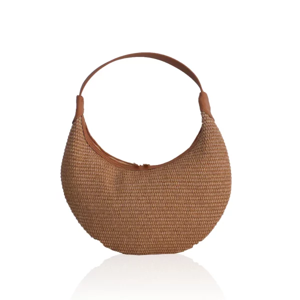 Ophelia Small Raffia Shoulder Bag by Bonendis