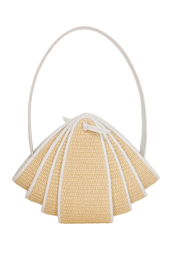 Kleliia Mini Straw Bag White by La Chaine