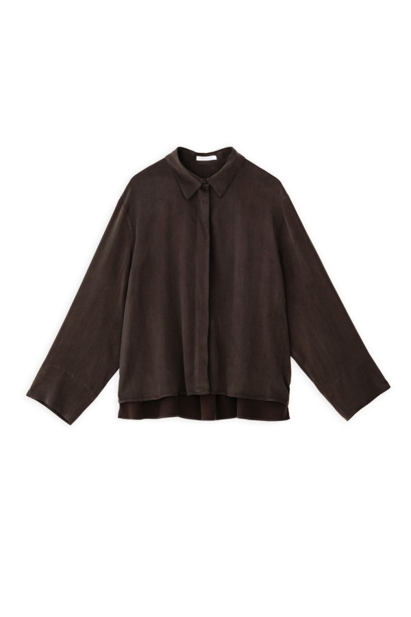 Cupro Cropped Shirt by Philosophy - Image 4