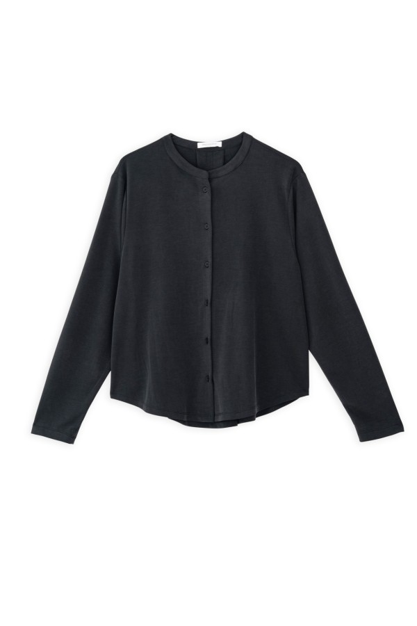 Cupro Pique Cropped Shirt  by Philosophy - Image 6