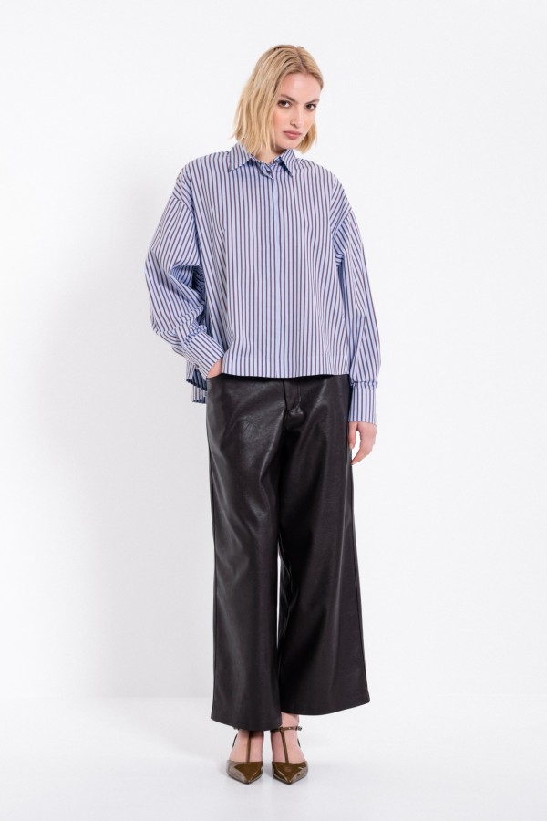 Striped Poplin Shirt Ciel by Philosophy