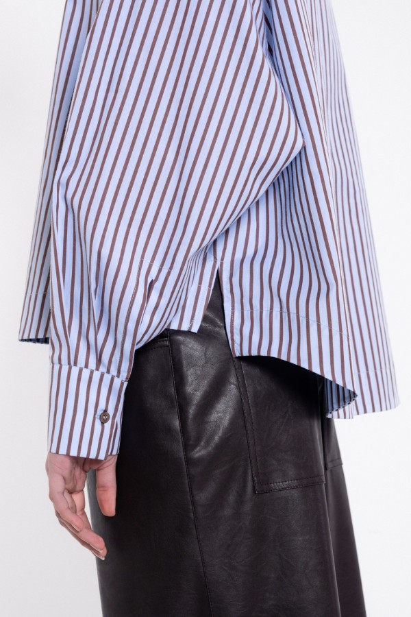 Striped Poplin Shirt Ciel by Philosophy - Image 5