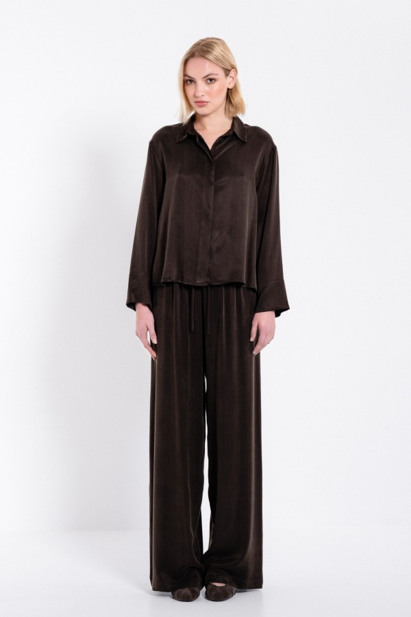 Cupro Cropped Shirt by Philosophy