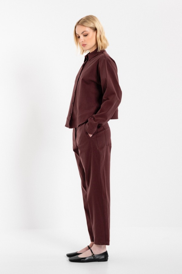 Twill Stretch Cropped Shirt by Philosophy - Image 2
