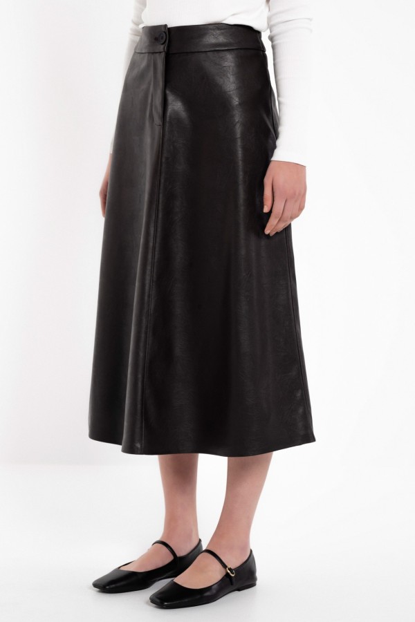 Leather Midi Skirt by Philosophy