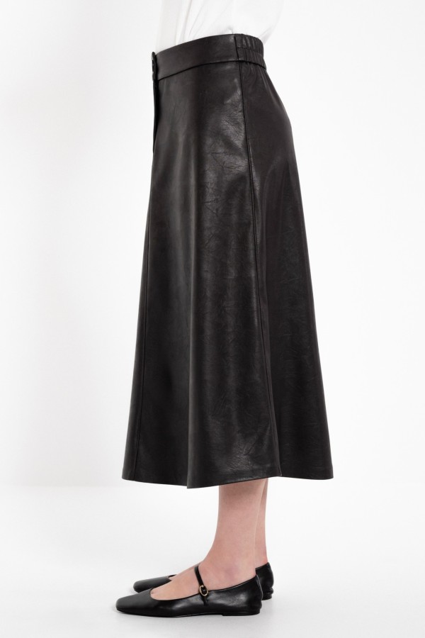 Leather Midi Skirt by Philosophy - Image 2