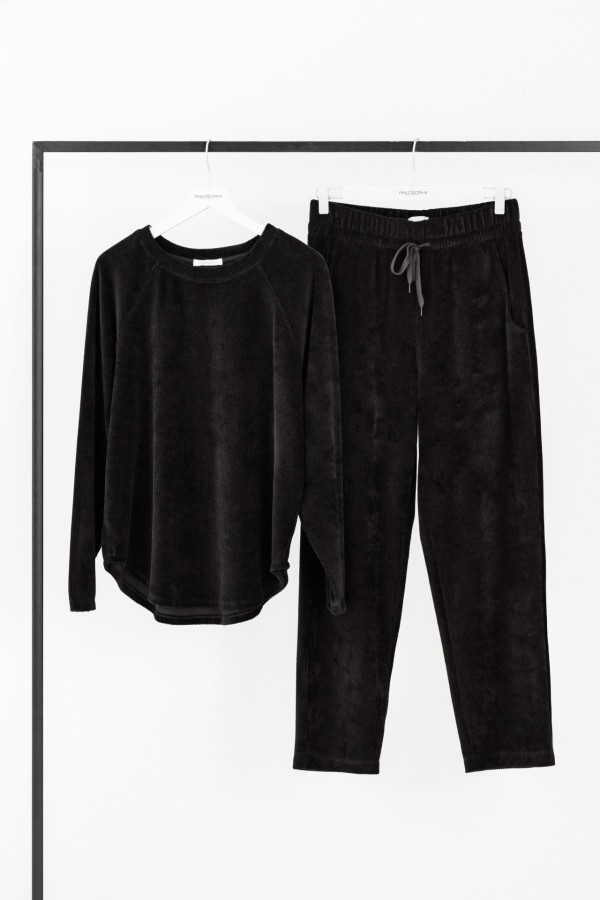 Velour  Corduroy Jogger Pants by Philosophy - Image 2