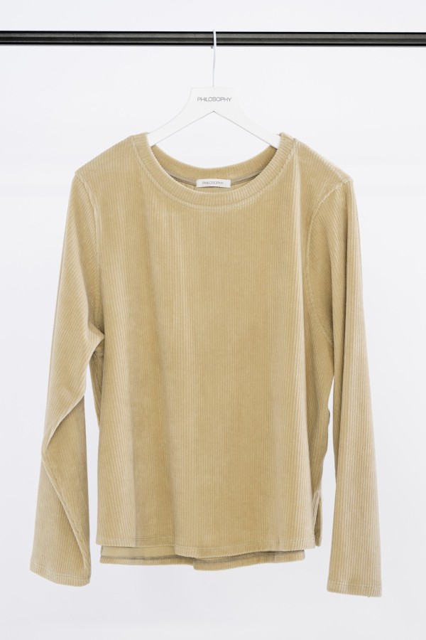 Cropped Top Velour Corduroy by Philosophy