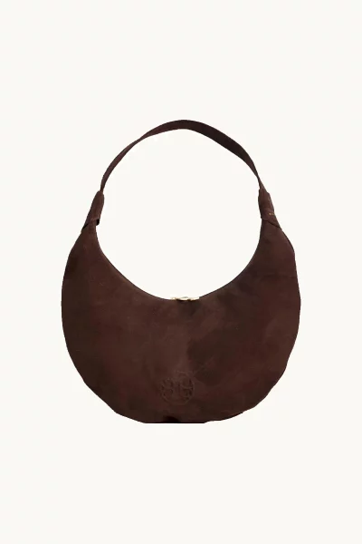 Ophelia Small Choco Suede Bag by Bonendis