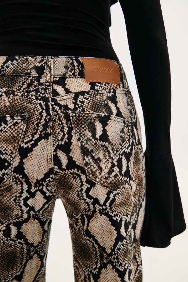 Pithon Print Denim by Combos Knitwear