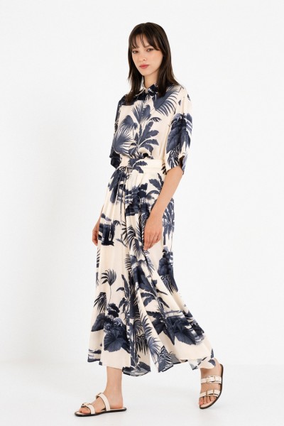 Jupe Culotte Satin Print