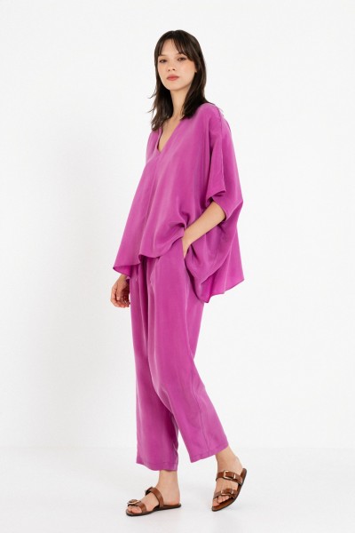 Cupro Pleated Pants by Philosophy