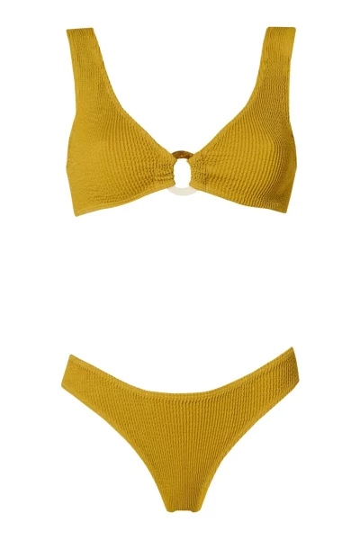 Swimwear Ali Metallic Mustard  by Stefania Frangista