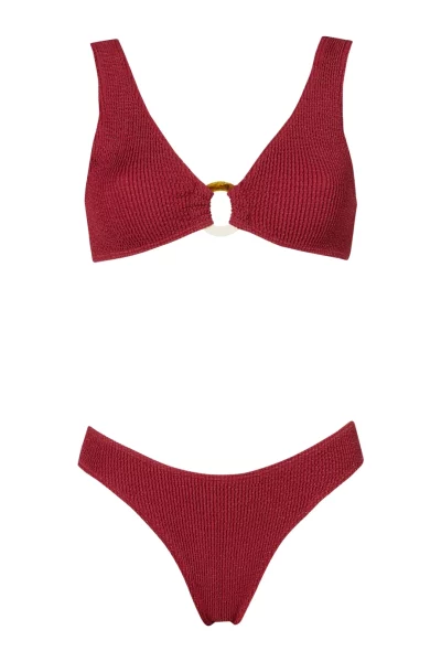 Swimwear Ali Metallic Red  by Stefania Frangista