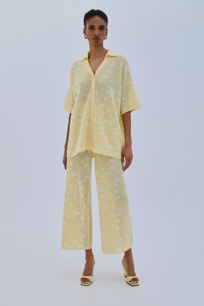 Pants Knit Hearts by Combos Knitwear